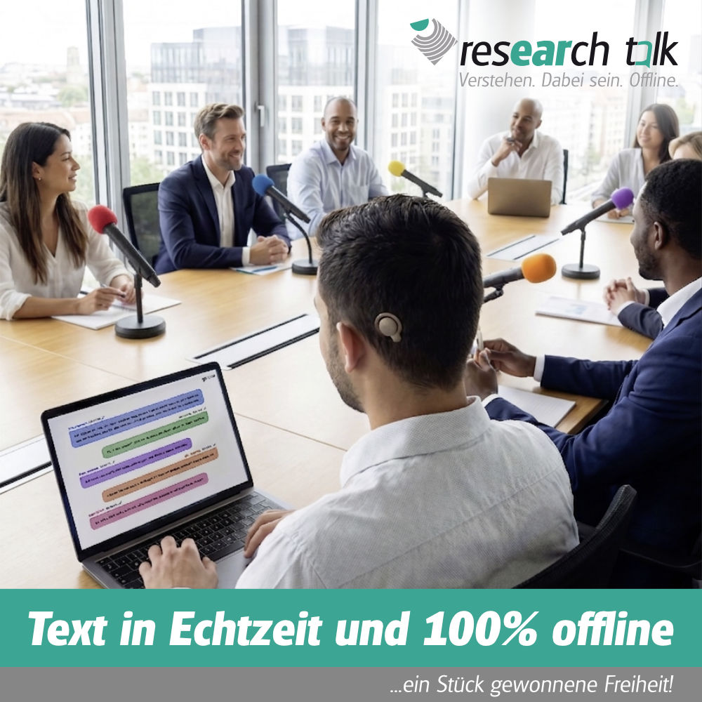 resEARch talk - die 100% offline Transkription